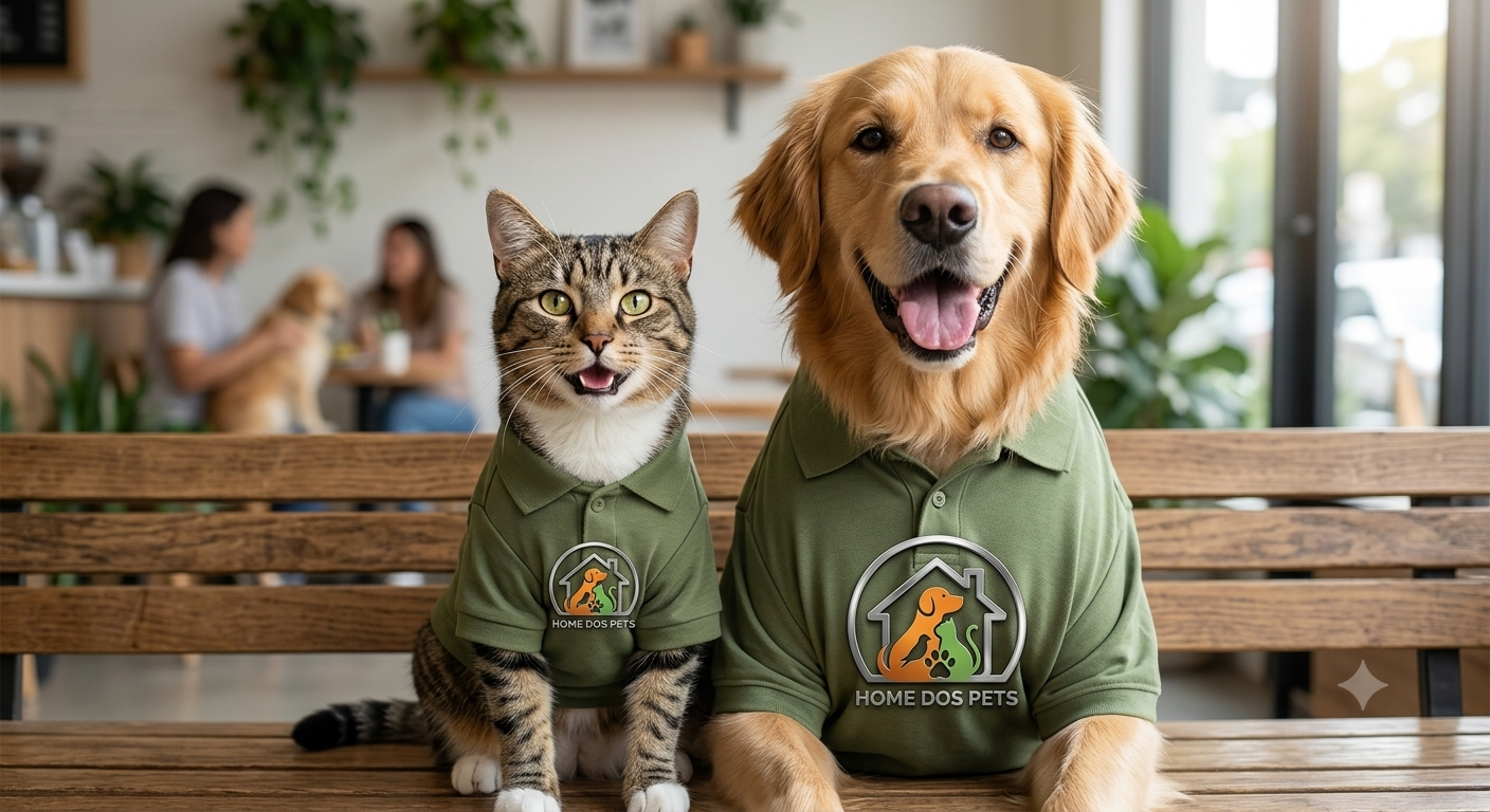 Cão e gato cuidados pela Home dos Pets em Viseu